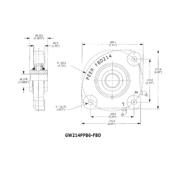 Buy Nonstandard Agricultural Machinery Bearing GW214PPB6-FBD High Mechanical Efficiency For Disc Plough GCR15 at wholesale prices