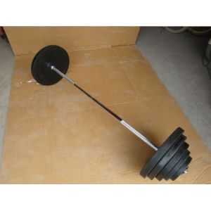 professional weight plate dia28mm black Rubber coated round dumbbell barbell for