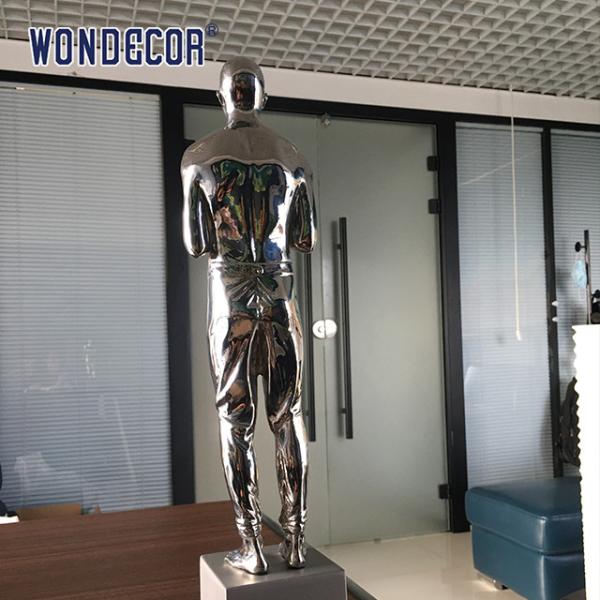 Buy Standing Person Stainless Steel Garden Sculptures Weather Resistance at wholesale prices