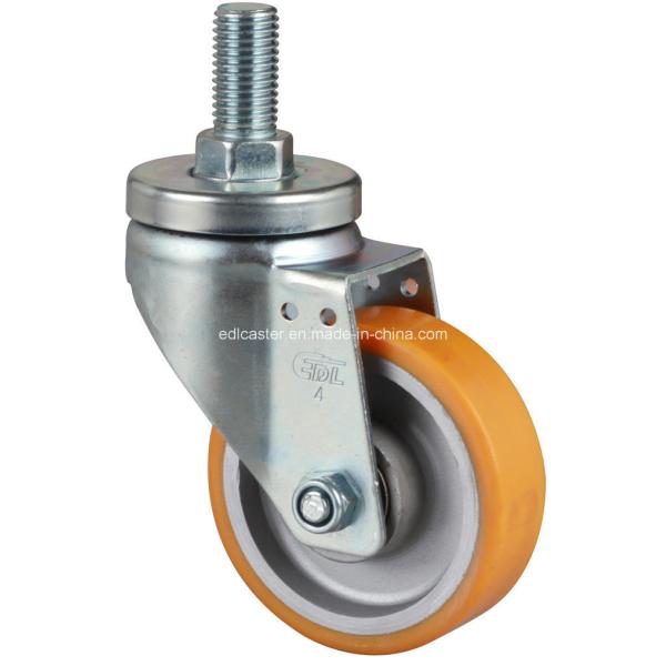 Edl Medium 4" 300kg Threaded Swivel TPU Caster Wheel 6734-86A with High Load