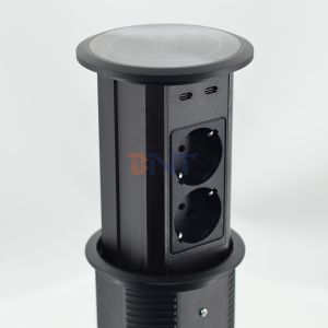 Electric Pop-Up Power Sockets Double side design 4 AC Outlets with dual USB A+C