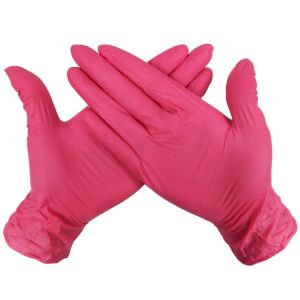 Elasticity Nitrile Disposable Gloves , Polythene Disposable Gloves Smooth