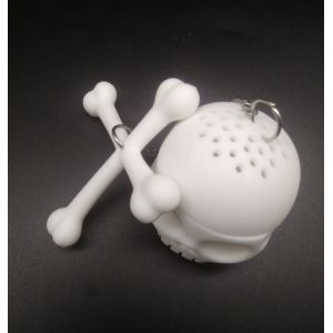 custom wholesale high quality silicone Skull Tea Infuser