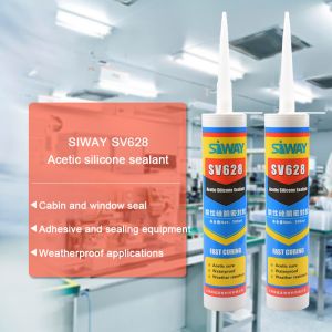 590ml Acetic Cure Silicone Sealant , Acetoxy Silicone Sealant Cartridge Packaged