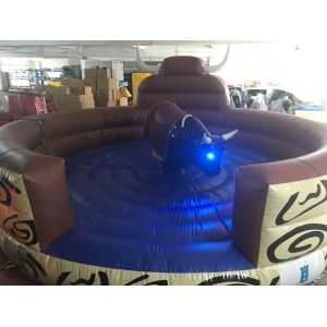 Inflatable Mattress Rodeo Mechanical Crazy Bull For Amusement Park