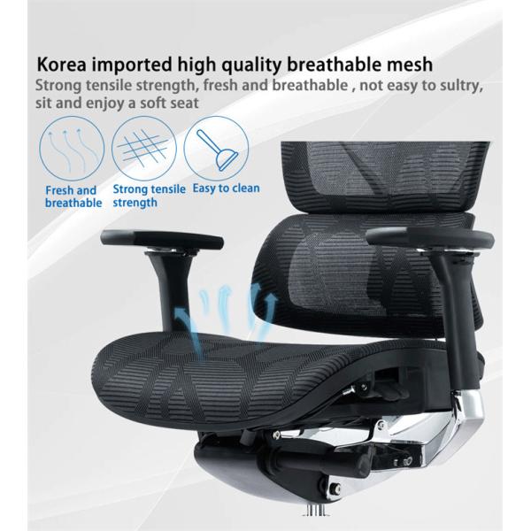 3D Armrest Office Chair Mesh Back , H1225-1305mm Breathable Desk Chair