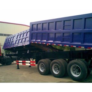 China Garden Landscape Dump Truck Trailer With Hydraulic Cylinder Lifting system on sale