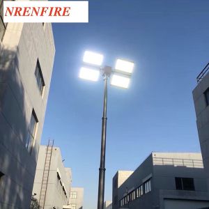 Quality Fire Tender Mounted 7.6m Telescopic Mast Light Tower/ Pneumatic Telescopic Mast for sale