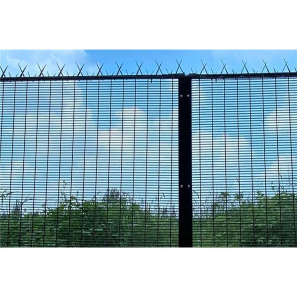 1.83m High Poeder Coated Welded Security Fencing With Square Post 80X80mm