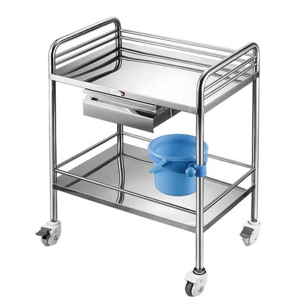 Buy Hospital Medical Trolley Cart 430 Stainless Steel Nursing Treatment at wholesale prices
