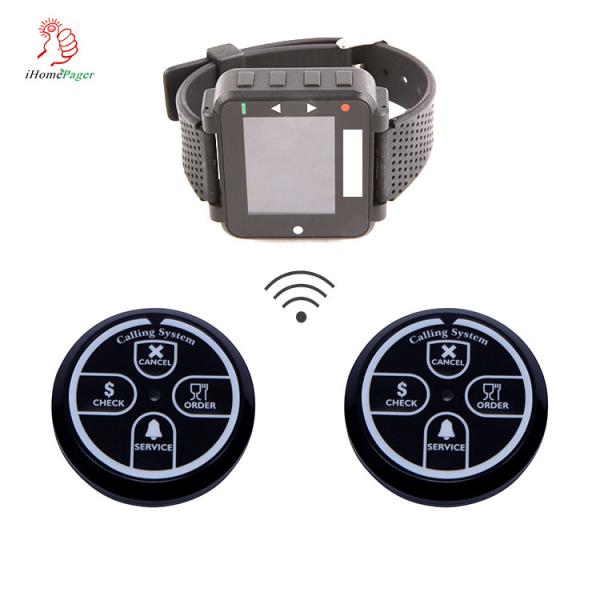 Buy 4-key bank wireless electric calling bell on teller desk to call for assistance at wholesale prices