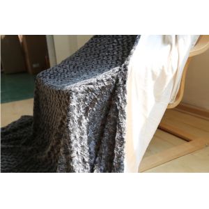 Micro Plush Double Sided Faux Fur Blanket , Super Soft Fake Fur Throw Blanket