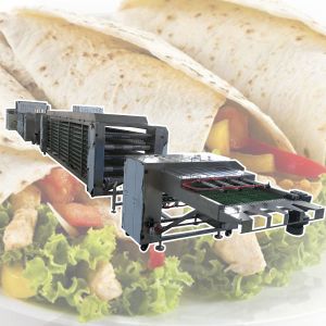 Adjustable 8000pcs/H 23kw Lavash Baking Equipment Hydraulic Pressing