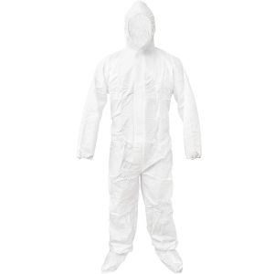China White CE Waterproof Disposable Coveralls Medical Grade Non Woven on sale