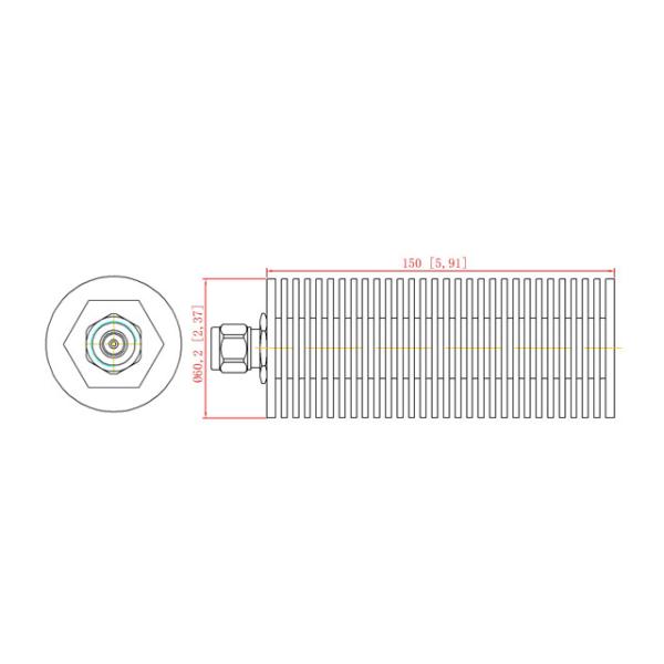 DC-6GHz 100W Dummy Load / Termination Load N Male