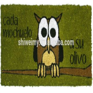 Hot sales coconut natural fiber printed door mat