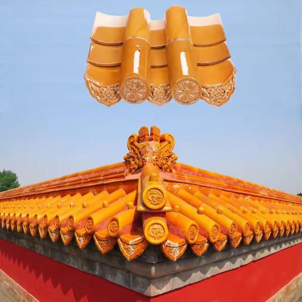 Buy Hand Glazed And Twice Sintering Chinese Glazed Roof Tiles at wholesale prices