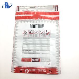 China Custom Tamper Evident Security Bags Recyclable With Crafted Writing Area on sale
