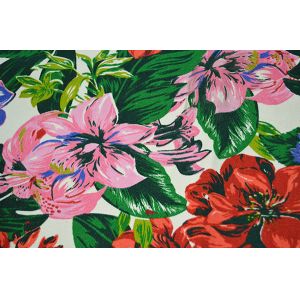 Natural Cotton Fabric / 16OZ Cotton Canvas With Nice Flower Printing