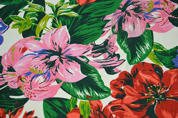 Buy Natural Cotton Fabric / 16OZ Cotton Canvas With Nice Flower Printing at wholesale prices