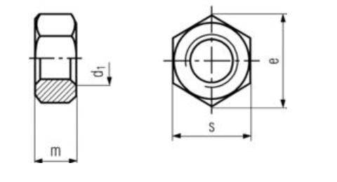 JIS B1181 Hex Nut M8-M12 Carbon Steel Stainless Steel 306 314 Heavy Hex Nut