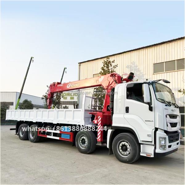I SUZU GIGA Cargo Truck With UNIC 12 Ton 4 Section Arm Crane Truck-mounted Crane Lifting Truck
