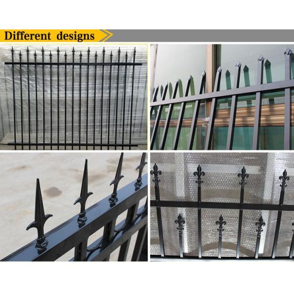 High quality galvanized garrison steel picket fence for sale/manufacture price