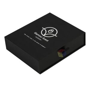 Black Sliding Drawer Paper Lip Gloss Packaging Box Custom Print With Foam Insert