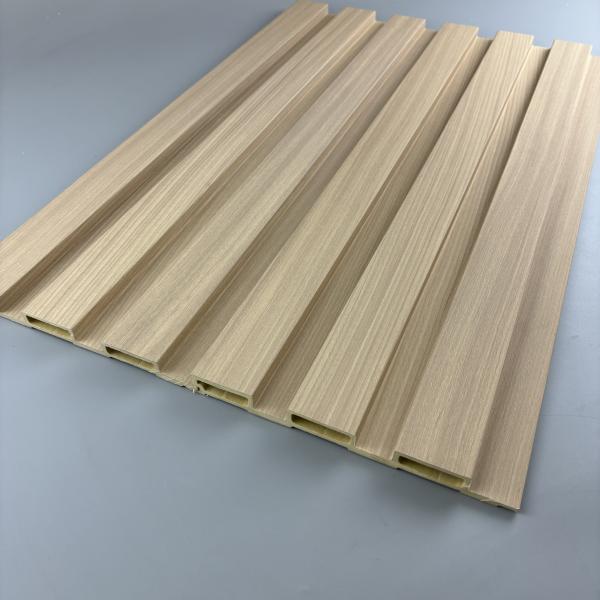 Durable Wood Plastic Composite Co Extrusion WPC Laminated Wall Panel For Indoor Decoration