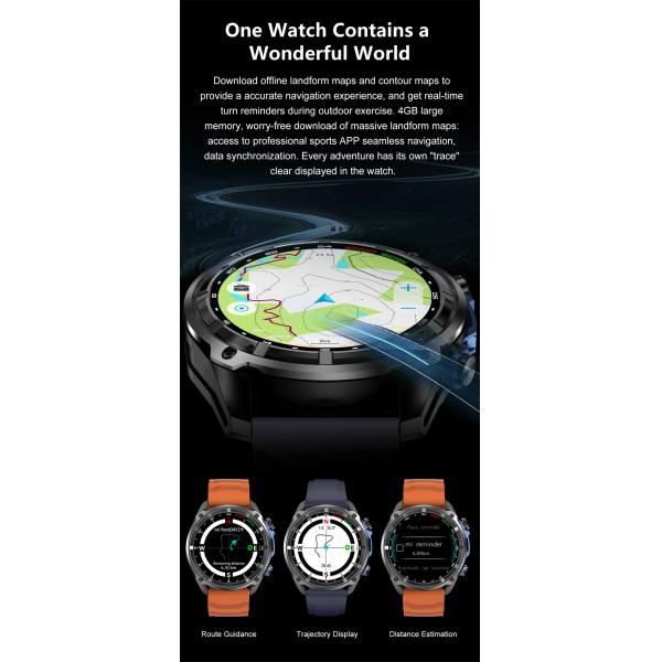 Watch DT G1 Multifunctional BT Call Sports Watch GPS Track Compass 5ATM Waterproof Heart Rate Fitness