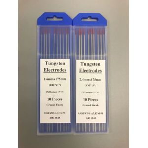 Tungsten Electrodes Welding Rod Red Tip 2% Thoriated 2.4mm*175mm For TIG Welding