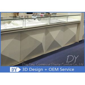 Custom Modern Matte Beige Jewelry Store Showcases Weight Capacity 30-50kg /