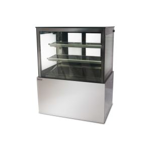 Floor Standing Refrigerated Cake Display Cabinet High Humidity Square Glass Cake
