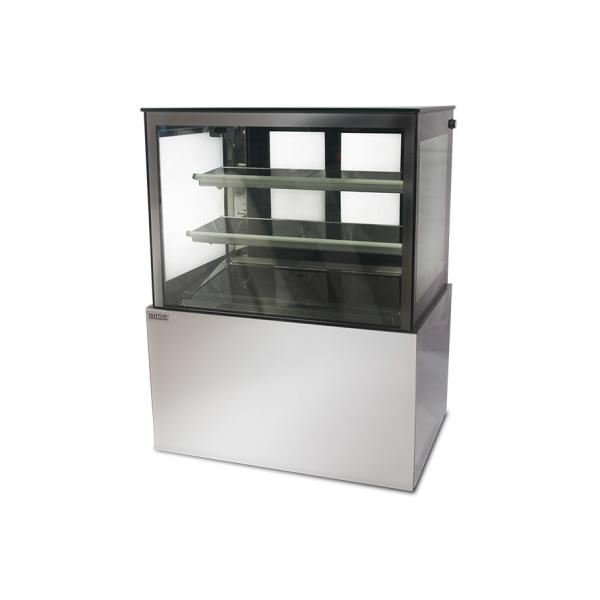 Floor Standing Refrigerated Cake Display Cabinet High Humidity Square Glass Cake