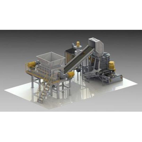 Full Automatic Industrial Waste Shredder Rubber Recycling Machine , Rubber Tire