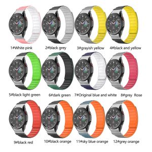 22mm SamSung Watch 4 Magnetic Leather Band Strap with Dual Color Rotating and
