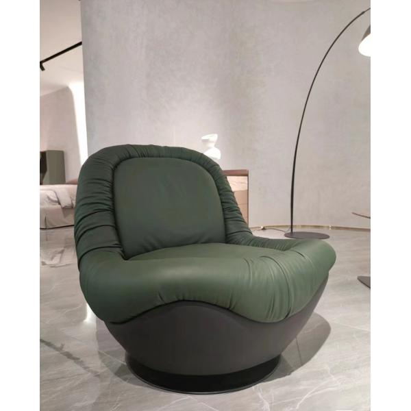 Commercial Light 360° Rotating Chair Cowhide Luxury Office Home