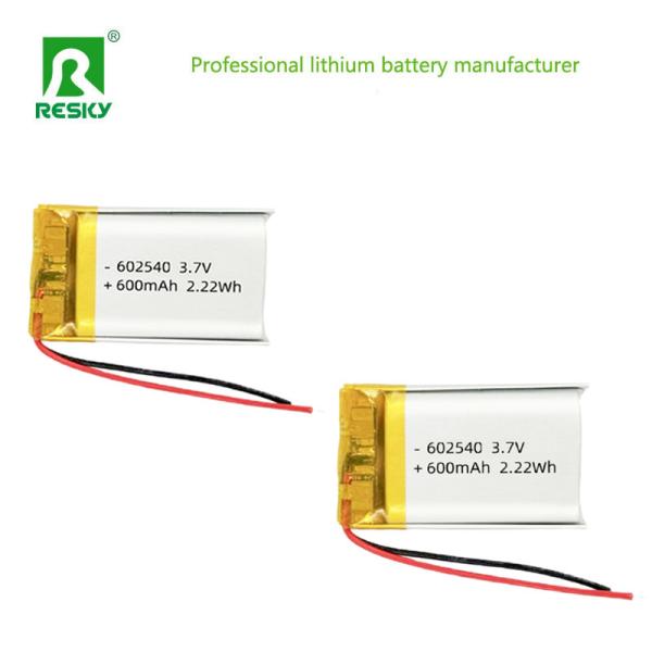 Li-ion battery cell 602540 600mAh 3.7V 2.22wh Rechargeable Power lithium ion Batteries For wearable devices