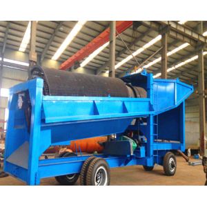 200T/H,65Kw Power, 7.5m Length ,Steel,Rotary Movable,Gold Washing Trommel Screen