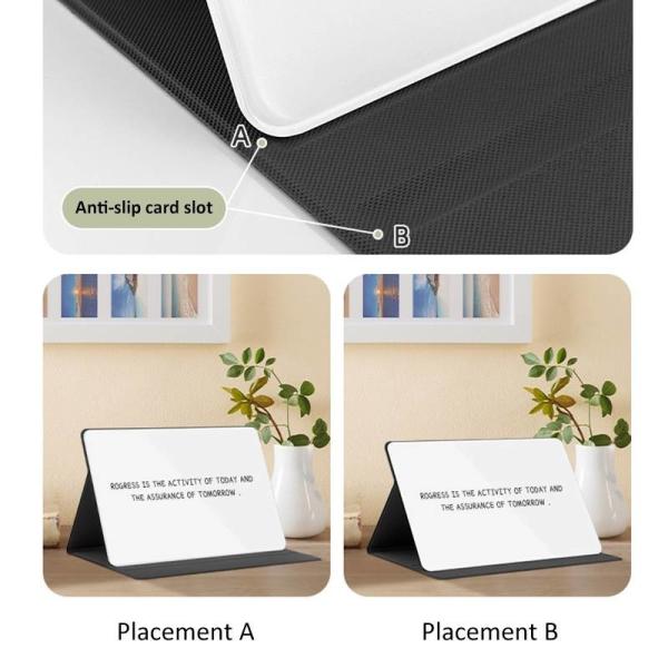 Magnetic Foldable Desktop Glass Whiteboard Dry Erase Board 20x30cm With Marker Pen
