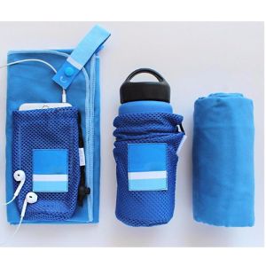 Wholesale Custom Microfiber Suede Sports Mesh Bag Gym Towel
