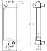 Customized Size Excavator Machine Parts Water Radiator For Kobelco SK75-8