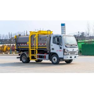 Manual Transmission Round Tank Kitchen Barreled Garbage Collection Truck for