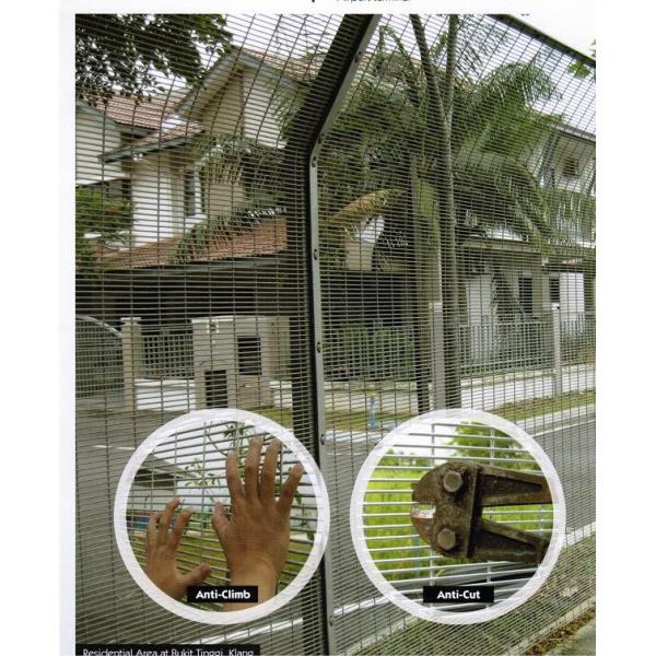 High Density 358 Prison Wire Fence High Security ,Top With Razor For Africa Market