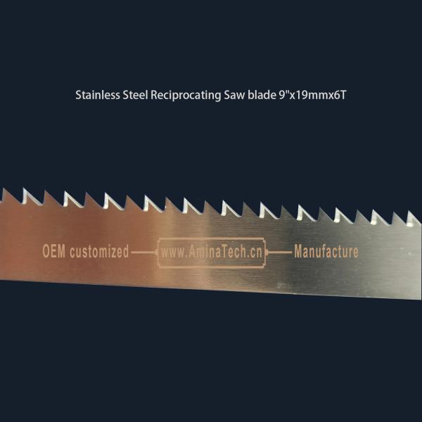 Stainless Steel Reciprocating Saw blade 9"x19mmx6T,Cutting Wood,Frozen Meat,Bones