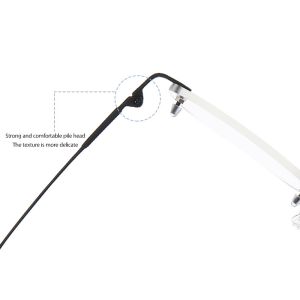 Ultra Lightweight Rimless Titanium Eyeglass Anti Blue Light Durable