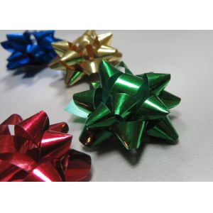 2.5” Diameter gift wrap and bows , Multi metallic pom pom bow for Festival