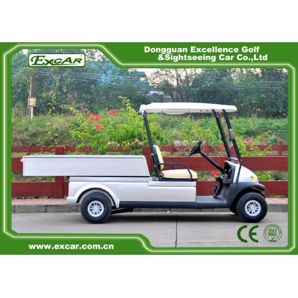 New Energy 2 Seater 4 Wheel Electric Golf Car Steel Chassis With Cargo