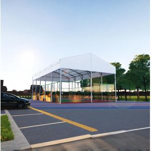 ​Smart-Controlled Tennis Shade Tent with Custom Design