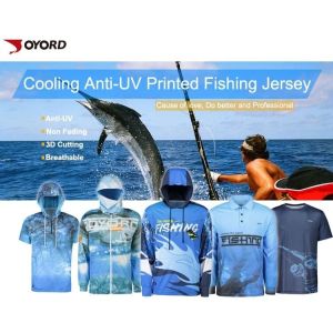 Long Sleeve Custom Fishing Jerseys Lightweighted High Elasticity Keep Warm